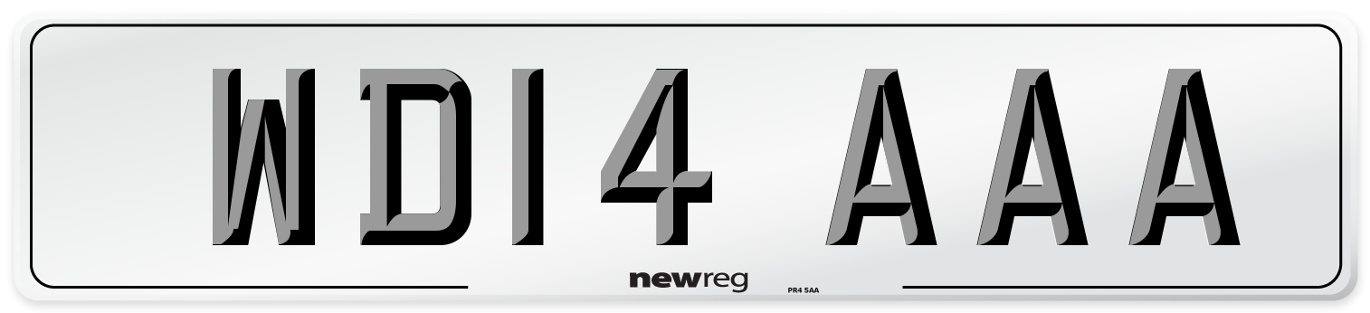 WD14 AAA Number Plate from New Reg